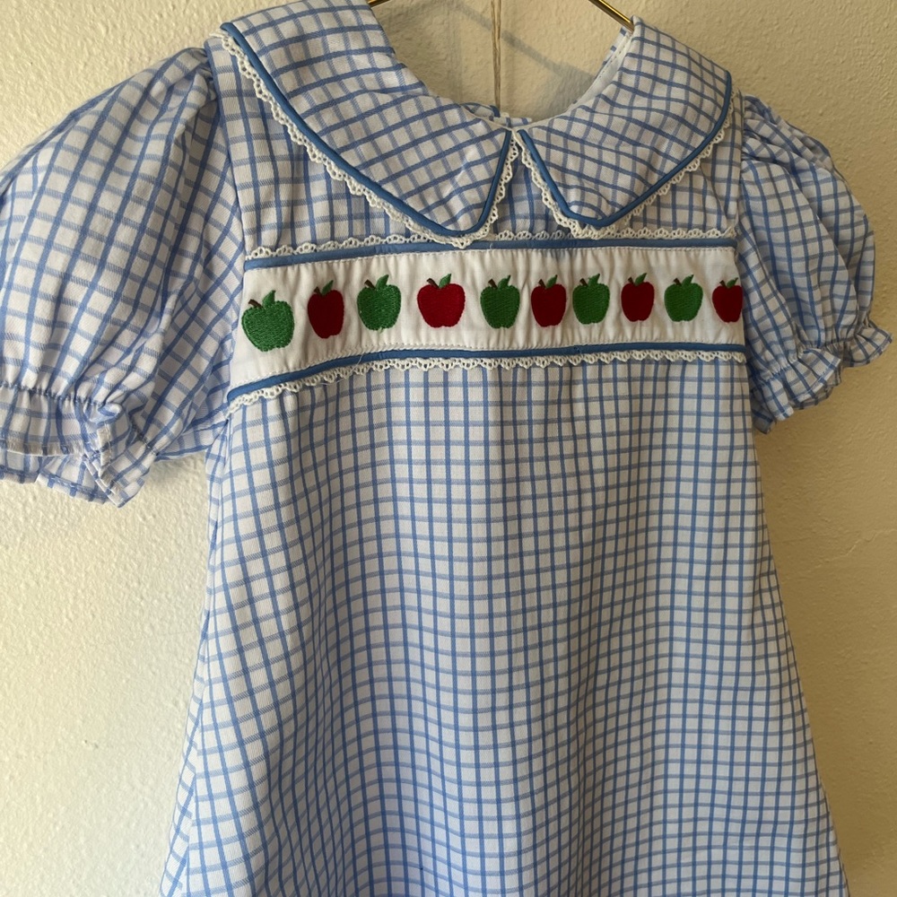 Blue and White Apple Dress